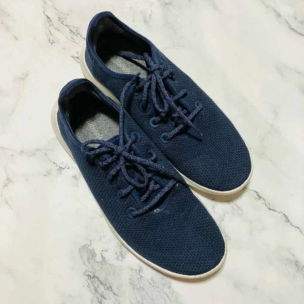 Allbirds Sneakers Mens 10 Blue Tree Runners Weave Walking Everyday Shoes